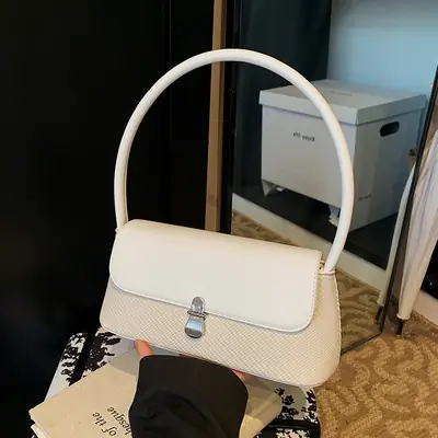 Retro White Shoulder Bag for Women 2025
