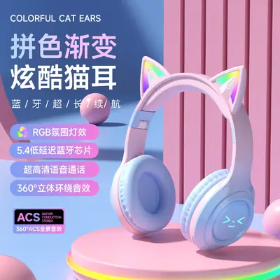 Wireless Cat Earheadset with Bluetooth 5.0 & Noise Reduction