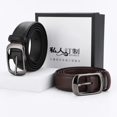Men Women White Leather Belt Casual Decorative