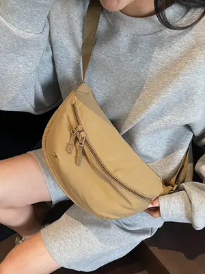 Women Tan Crossbody Bag 2025 Casual Fashion