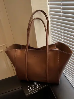 Brown Women's Large Tote Bag Spring Summer
