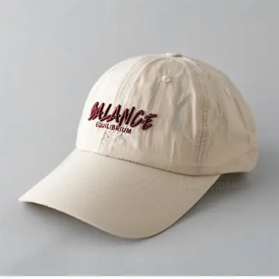 Women Men Black Quilted Baseball Cap Balance Quilted