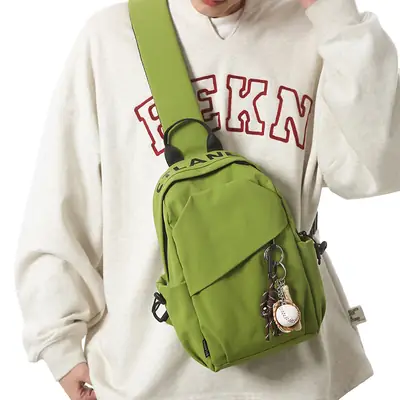 Green Crossbody Backpack for Men Lightweight Fashion