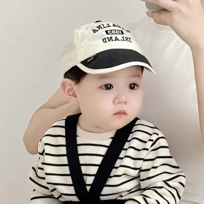 Cute Baby Sun Hat White Black Cap Men Women