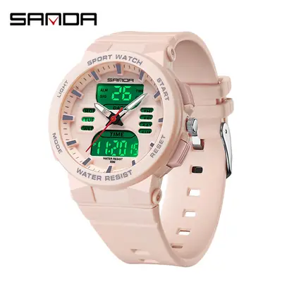 Sanda Pink Water Resistant Electronic Watch for Men Women