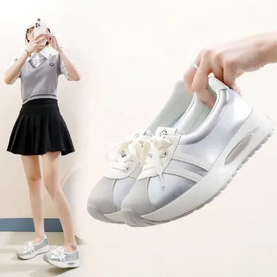 Women White Breathable Casual Shoes 2025