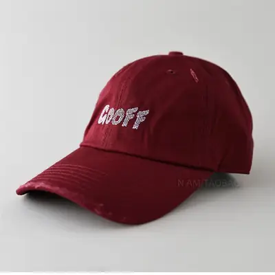 Beige Korean Letter Printed Baseball Cap for Women & Men