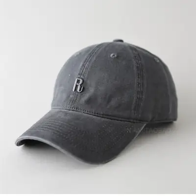 Navy Blue Three-Dimensional Letter Cap for Men Women