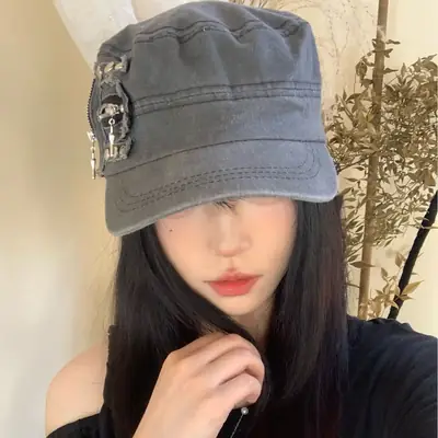 Rivet Cap for Girls, Wind Heavy, Y2K Style