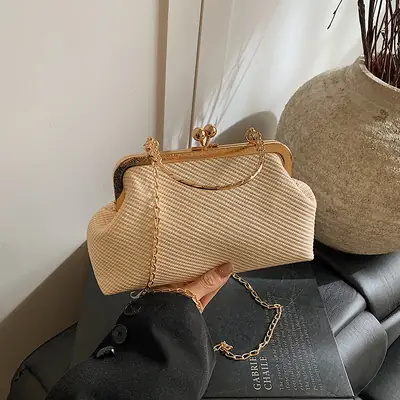 Women's Elegant Gold Chain Shoulder Bag 2025 Spring
