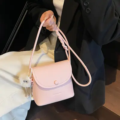 Pink Square Crossbody Bag for Women