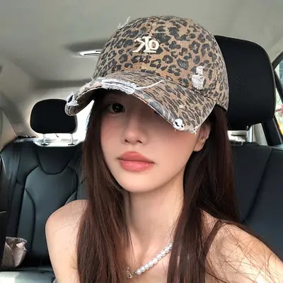 Retro Leopard Print Baseball Cap for Women