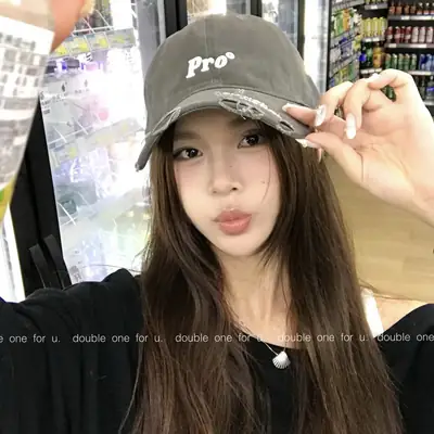 Women's Pro Letter Baseball Cap Large Grey