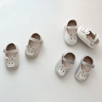 Ins Spring New Shallow Mouth Baby Toddler Shoes Soft Bottom Soft Surface Velcro Baby Girl Cartoon Cute Kids Shoes