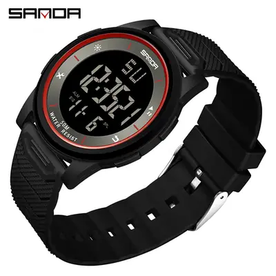 Sanda Luminous Waterproof Men's Digital Watch 11:56