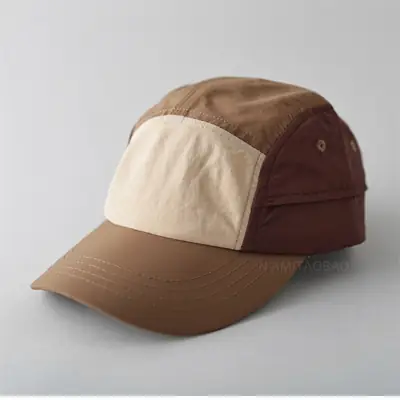 Japanese Style Baseball Cap Five Piece Color Matching Soft Top