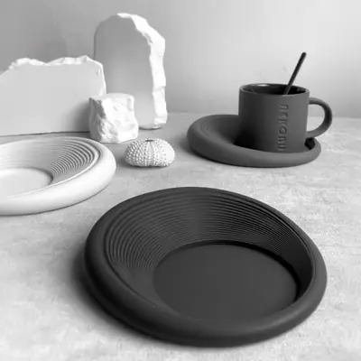 Black Silicone Coffee Coaster for Kitchen & Dining