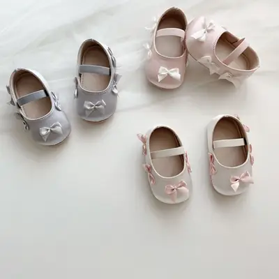 Spring New Baby Princess Toddler Shoes Children's All-match Comfortable Soft Bottom Soft Surface Small Cloth Shoes with Bow