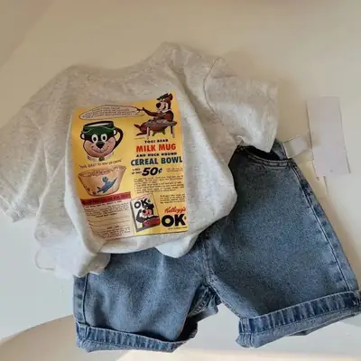 Boys T-Shirt Summer 2025 Korean Style