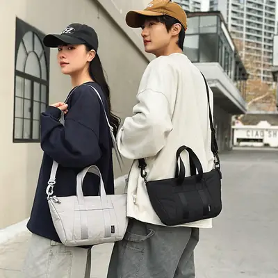 Japanese Style Crossbody Bag for Women Black White