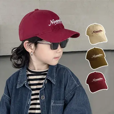 Noandro Beige Baseball Cap for Kids Autumn 2026