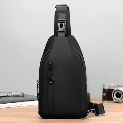 Black Korean Casual Shoulder Bag 17x6.5x30cm