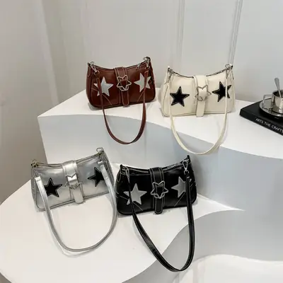 Star Print Korean Style Shoulder Bag Women 2024
