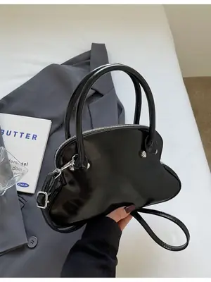 Black Shell Shoulder Crossbody Bag Women Spring Summer 2025