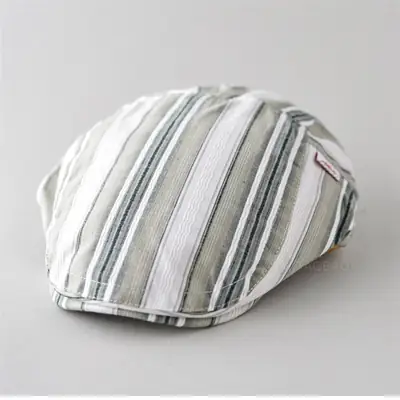 Men Women Striped Painter's Cap All Match Casual