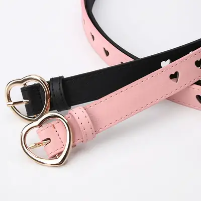 White Heart Hollow Belt for Women All Match