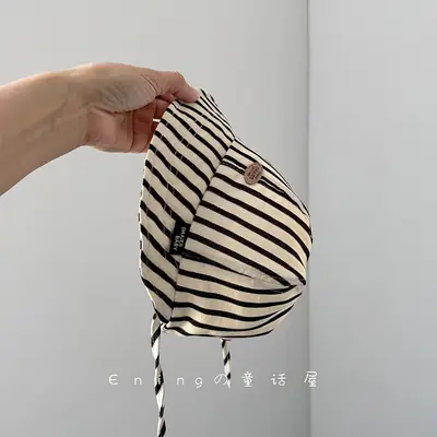 2025 New South Korea Baby Sun Visor Cap Striped Thin