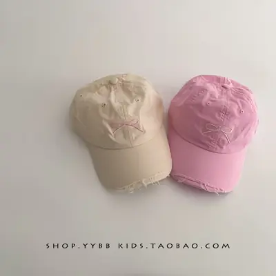 Sweet Bow Kids Hats Summer Sunscreen Cap Baby Girl Travel Spring Baseball Cap