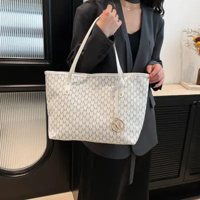Vintage Printed Tote Bag Women Large Capacity Shoulder Bag