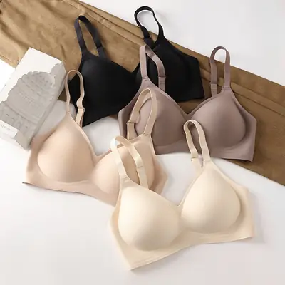 Non-Slip Non-Slip Underwear Small Chest Gathering Large Bra Non-fixed Cup Bra