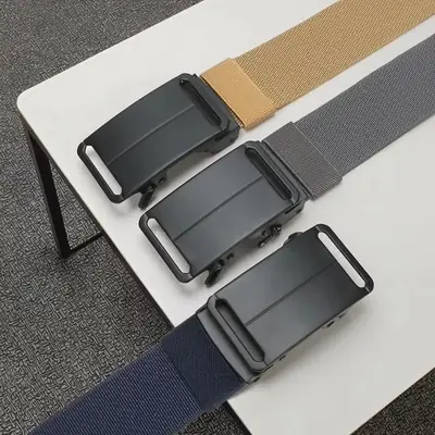 New Men's Navy Blue Punch-Free Tactical Belt