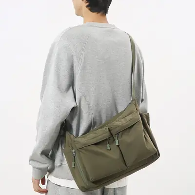 Olive Green Waterproof Crossbody Bag Large Capacity