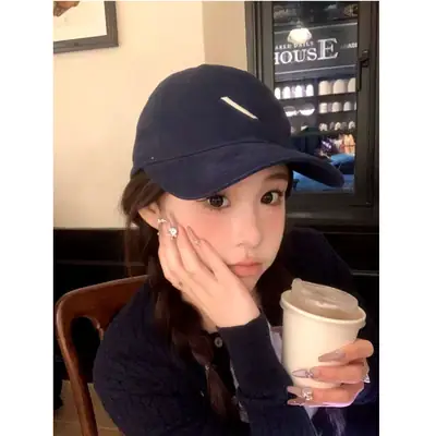 Purple Embroidered Baseball Cap Women Wide Brim