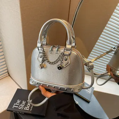 Silver Chain Satchel Bag for Women 2025 Spring