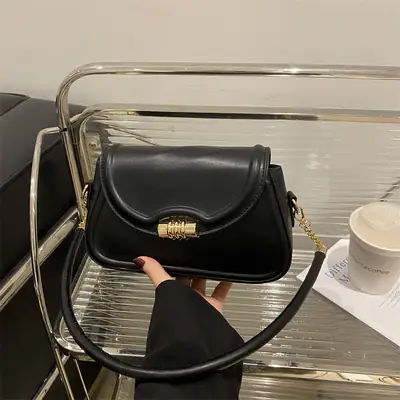 Women's Black Crossbody Bag Korean Style 2025