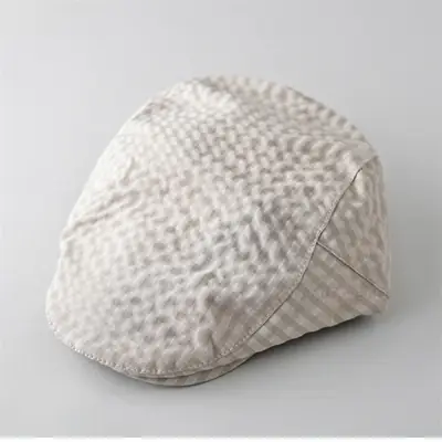 Men & Women Plaid Cap Summer Thin Breathable