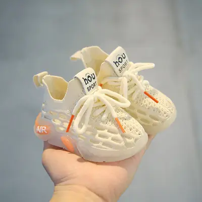 Spring Baby Shoes Boys Coconut Shoes Girls Shoes Children's Mesh Knitted Shoes Spring and Autumn Soft Bottom Baby Toddler Shoes