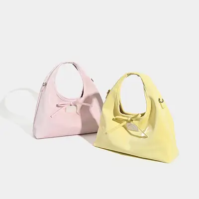2025 Summer Handheld Bow Bag Pink Yellow