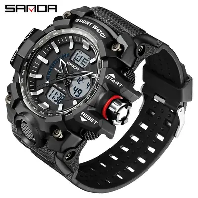 Sanda Cool Dual Display Sports Watch for Men