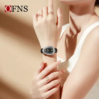 Women's Roman Scale Waterproof Watch with Diamond Bezel