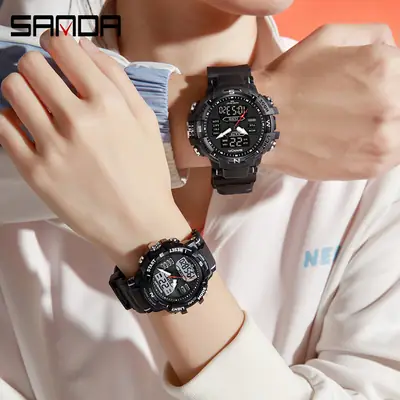 Sanda Waterproof Multicolor Student Sports Watch