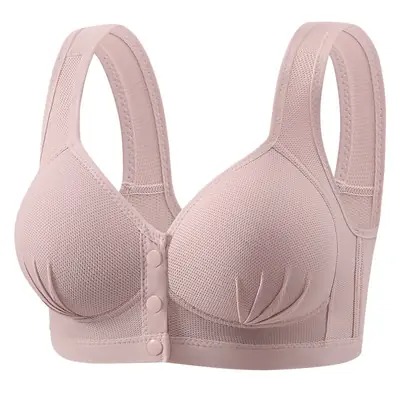 Beige Mesh Vest for Plus Size Mothers Nursing Underwear