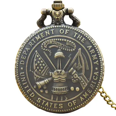 Classic Retro Pocket Watch Necklace for Men Women Quartz Design
