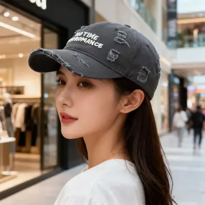 Vintage Wasteland Hole Baseball Cap Women Spring Autumn Casual Old Men Three-Dimensional Embroidered Cap