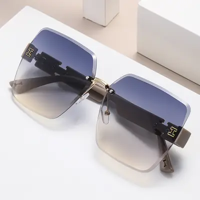 New Style Rimless HD Sunscreen Sunglasses for Women