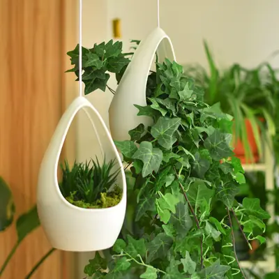 Cross-border Gardening Creative Flower Pot Hanging Basket Plant Hanging Flower Basket Indoor and Outdoor Balcony Linen Cotton Rope Net Bag Handmade Wholesale